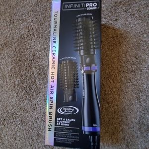 Conair Infiniti Pro Tourmaline Ceramic Hot Air Spin Brush w/ 2in & 1.5in brushes